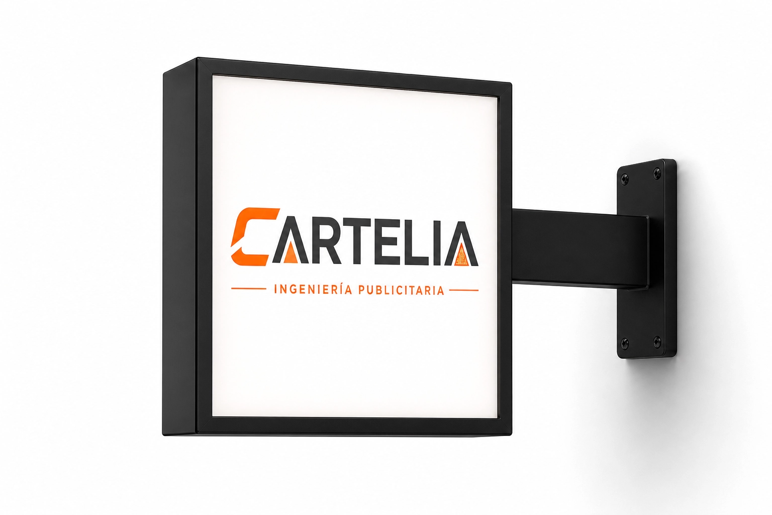 Cartel Saliente Luminoso LED
